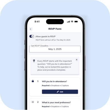 rsvp mobile phone